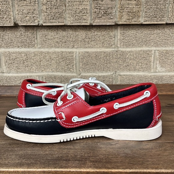 NWOT Paraboot x Dooney & Bourke Marine Loafers Red White Navy – Youth 4/5 - Picture 8 of 14